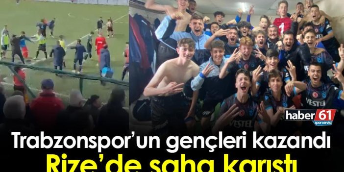 Trabzonspor'un gençleri kazandı! Rize'de saha karıştı