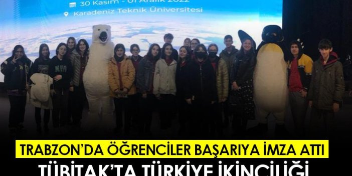 Trabzon'da öğrenciler başarıya imza attı! TÜBİTAK'ta Türkiye ikinciliği