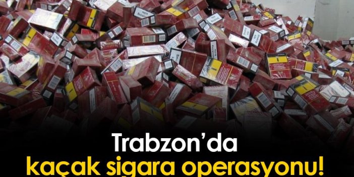 Trabzon'da jandarmadan kaçak sigara operasyonu! 2 kişi gözaltına alındı