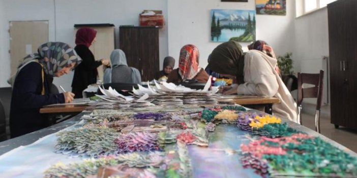 Bayburt'ta kadınlar hem üretiyor hem de ev ekonomisine katkı sağlıyor