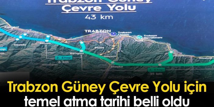 Trabzon’da Güney Çevre yolu için temel atma tarihi belli oldu! Bakan resmen açıkladı