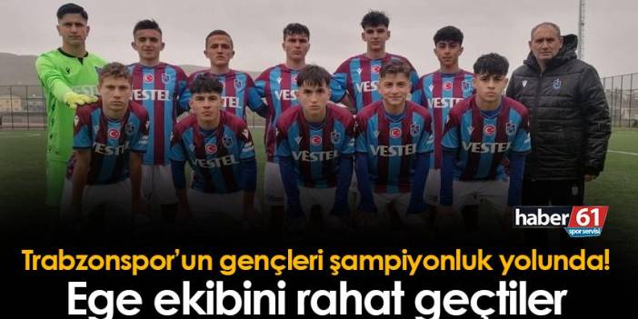 Trabzonspor'un gençleri şampiyonluk yolunda! İlk engel rahat aşıldı
