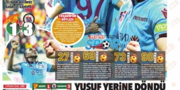Trabzon Gazetelerinde Galibiyet coşkusu