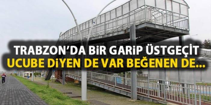 Trabzon'daki 3 katlı üst geçit dikkat çekiyor