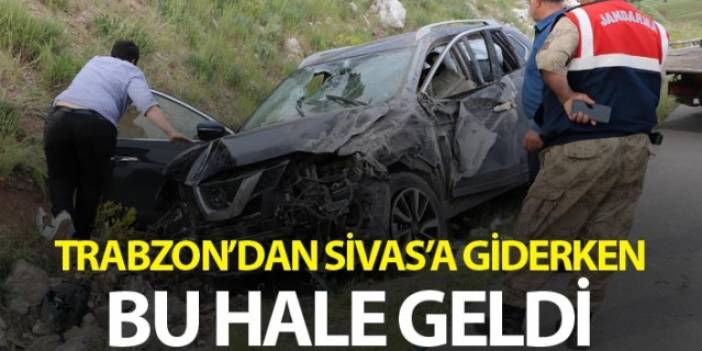Trabzon'dan Sivas'a giderken kaza - 4 yaralı