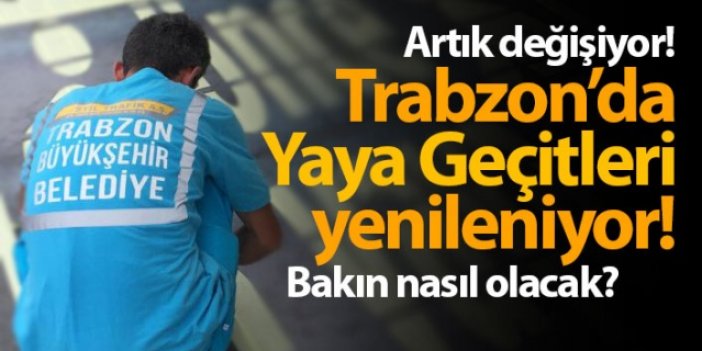 Trabzon'da Yaya geçitleri yenileniyor!