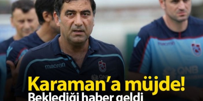 Trabzonspor'da Karaman'a müjde