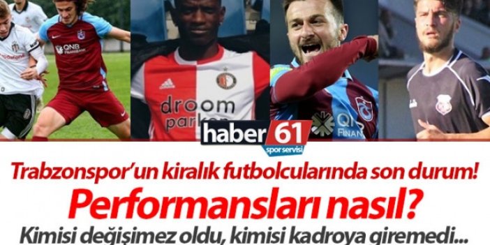 Trabzonspor’un kiralık futbolcularının son durumu