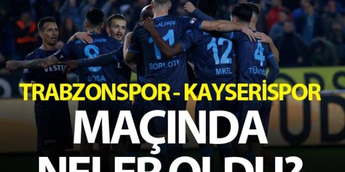 Trabzonspor sahasında Kayserispor ile karşılaştı. 28 Aralık 2018