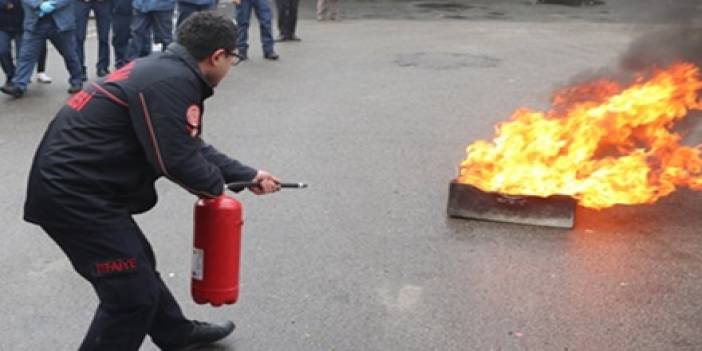 Trabzon'da afet ve yangın tatbikatı