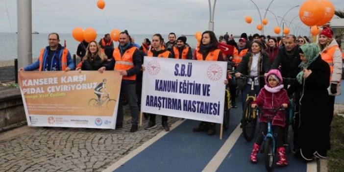 Trabzon’da kansere karşı pedal çevirdiler