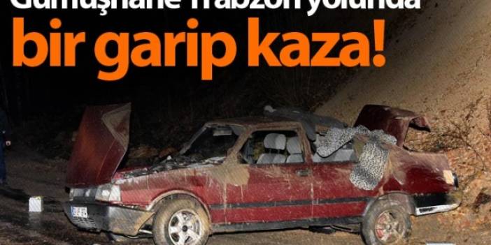 Gümüşhane Trabzon yolunda bir garip kaza