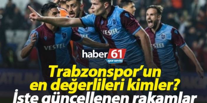 Trabzonsporlu futbolcuların değerleri güncellendi