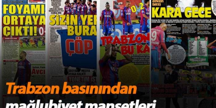 Trabzon basınından mağlubiyet manşetleri