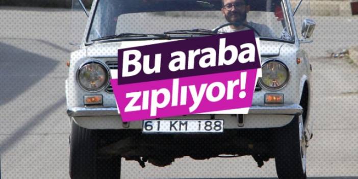 Trabzon'daki bu araba zıplıyor