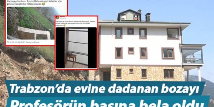 Trabzon'da evine dadanan bozayı Profesörün başına bela oldu