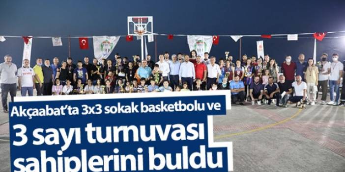 Akçaabat’ta 3x3 sokak basketbolu ve 3 sayı turnuvası sahiplerini buldu.