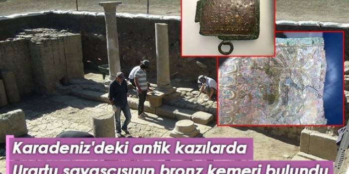 Karadeniz'deki kazılarda Urartu savaşçısının bronz kemeri bulundu