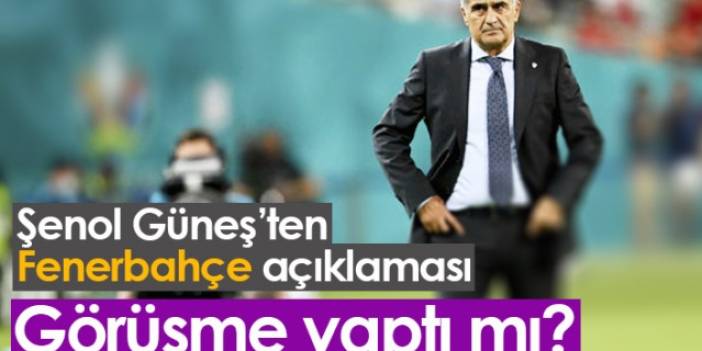 Şenol Güneş'ten Fenerbahçe açıklaması