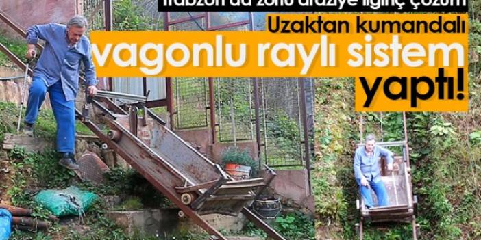 Trabzon'da zorlu araziye raylı sistemli çözüm
