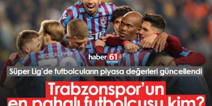 Trabzonsporlu futbolcuların yeni piyasa değerleri /2021-22. Foto Haber