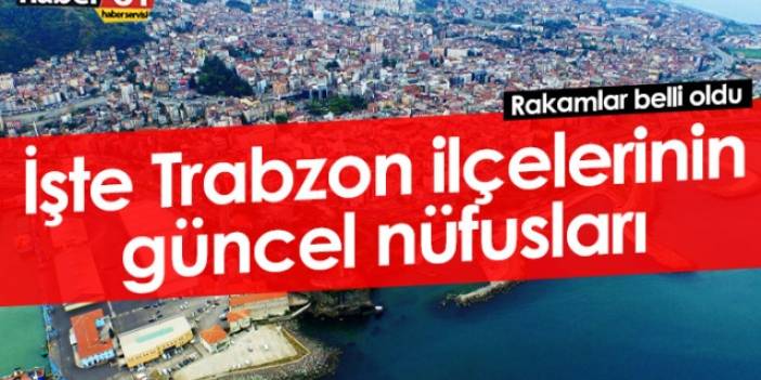 İşte Trabzon'un ilçelerinin güncel 2022 nüfusları. Foto Haber