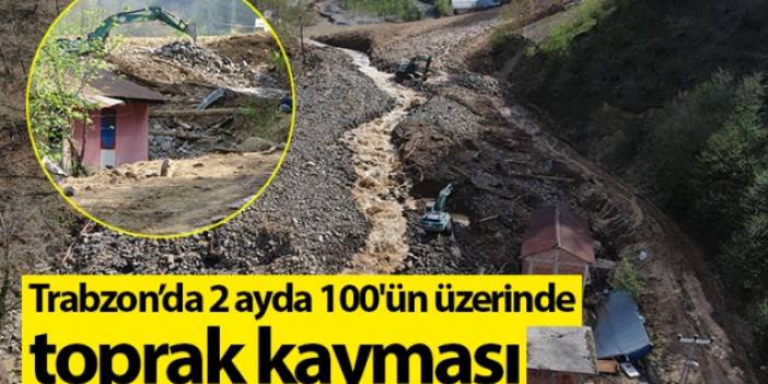 Trabzon’da 2 ayda 100'ün üzerinde toprak kayması. Foto Haber