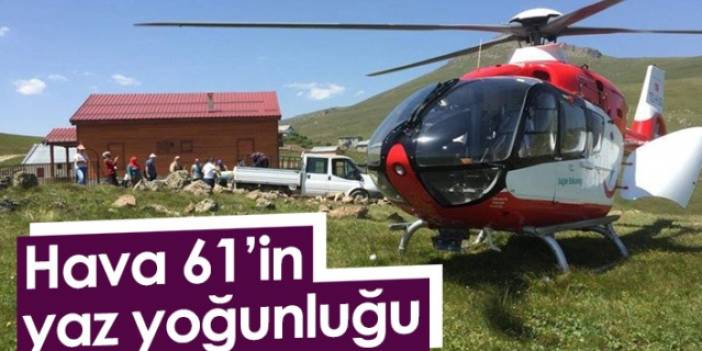 Trabzon'da Helikopter ambulans en yoğun günlerini yaz mevsiminde yaşıyor. Foto Haber