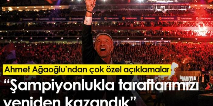 Ahmet Ağaoğlu: “Şampiyonlukla taraftarımızı yeniden kazandık” Foto Haber