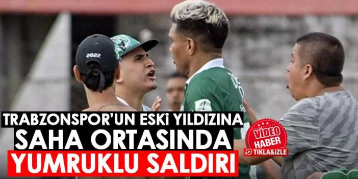 Trabzonspor'un eski yıldızı saha ortasında saldırıya uğradı!. Video Haber