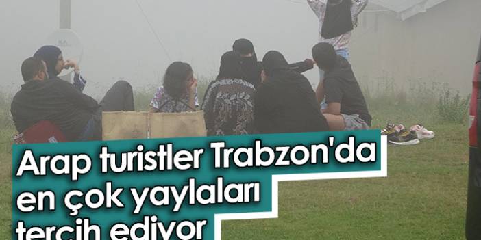 Arap turistler Trabzon'da en çok yaylaları tercih ediyor