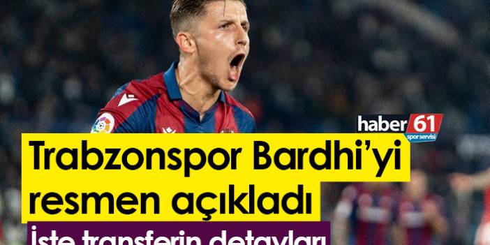 Trabzonspor Bardhi'yi KAP'a bildirdi! İşte oyuncunun alacağı ücret