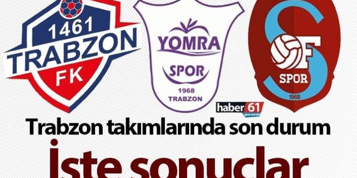 Trabzon takımlarında son durum. 4 Eylül 2022