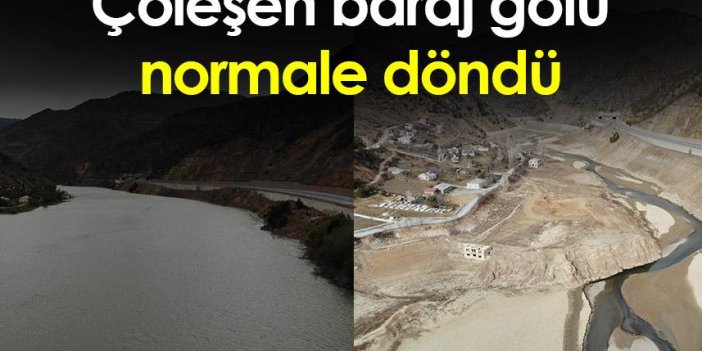 Gümüşhane'de Kış mevsiminde çöle dönen Torul Baraj Gölü’nde su seviyesi normale döndü
