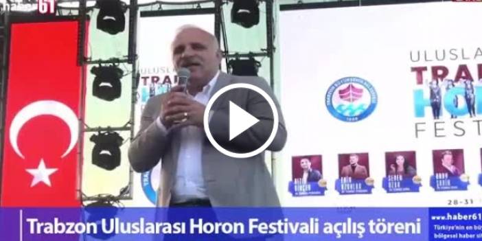 Trabzon'da horon festivali açılış töreni. 15 Eylül 2022