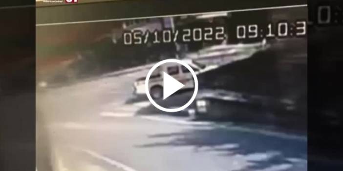 Trabzon’da aracın kırtasiyeye girdiği kaza kamerada. Video Haber