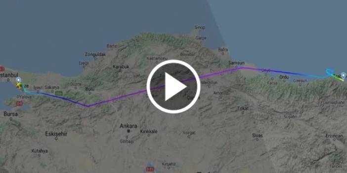 Trabzon semalarında heyecanlı anlar! Uçak defalarca tur attı. Video Haber
