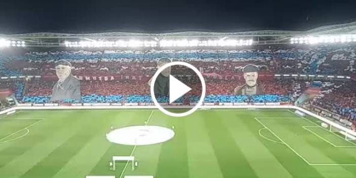 Trabzonspor taraftarından muhteşem şov. Video haber