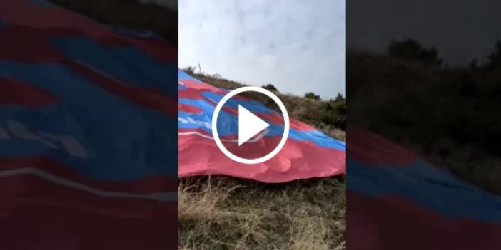 Anifalılardan 61 metrelik Trabzonspor bayrağı. Video Haber