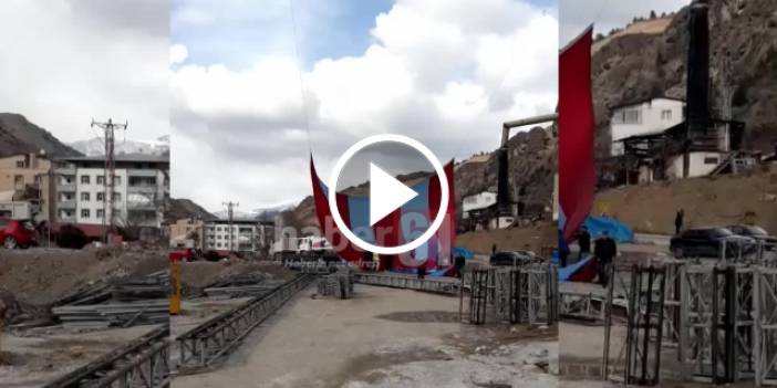 Artvin'de Trabzonspor bayrağı yeniden asıldı. Video Haber