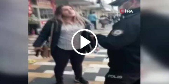 Maske takmayan kadından polise: Artistliğiniz kime!