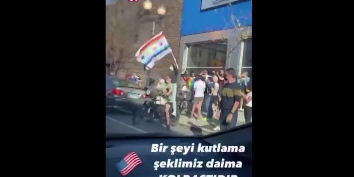 Trabzonlu vatandaş ABD’de Biden’in zaferini kolbastıyla kutladı