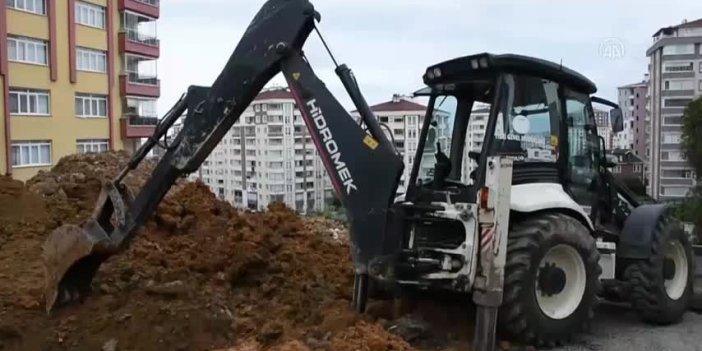 Trabzon'da toprak altına kalan işçi kurtarıldı