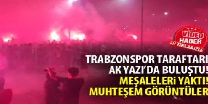 Trabzonspor taraftarından meşale şov