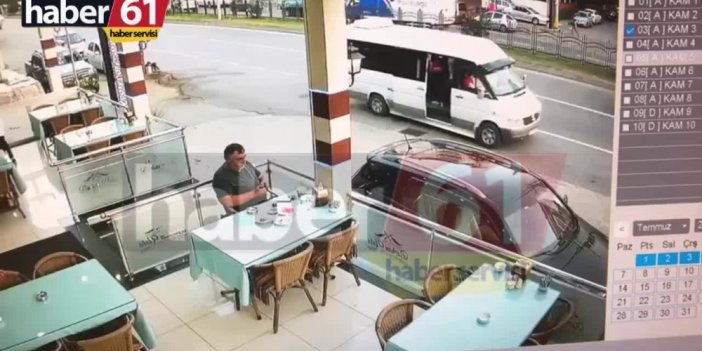Trabzon'da zincirleme trafik kazası kameralara böyle yansıdı