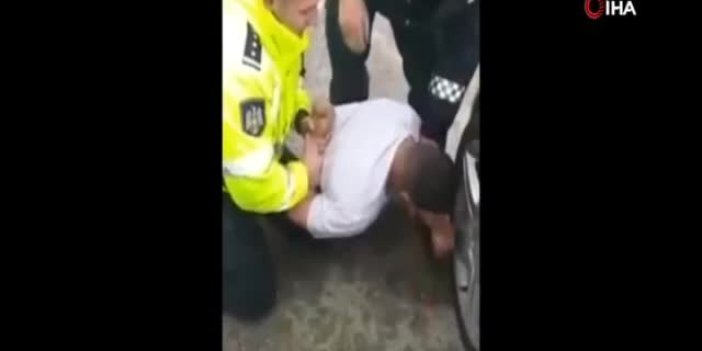 Alkollü sürücü polisin kolunu ısırdı!
