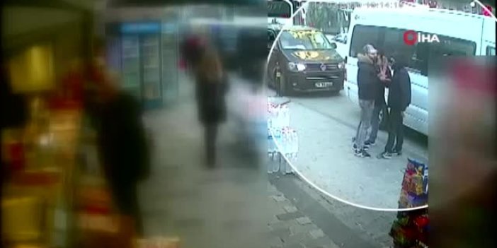 Taksim’de değnekçi dehşeti kamerada
