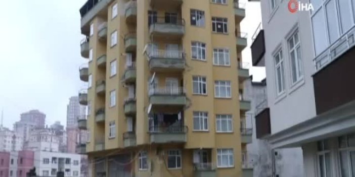 Tahliye edilen 8 katlı binada inceleme başlatıldı
