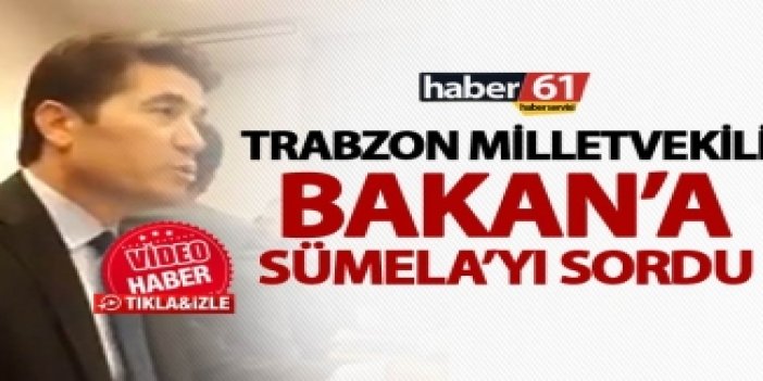 Trabzon Milletvekili Bakan’a Sümela’yı sordu