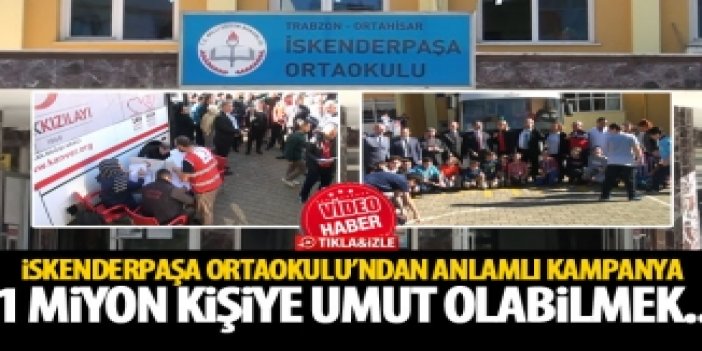 İskenderpaşa Ortaokulu’ndan Türkiye’ye örnek kampanya